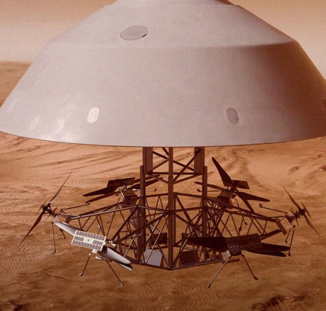 Bonkers NASA Mission Aims to Drop Six Helicopters Onto Mars From Space