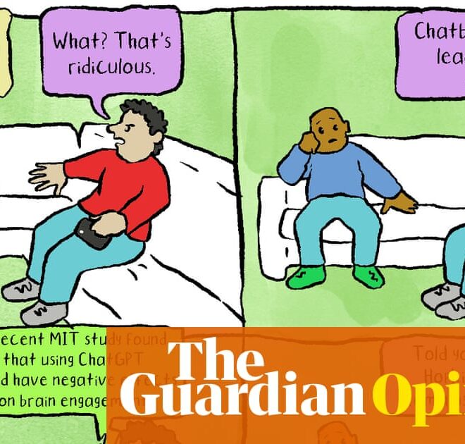 Madeline Horwath on AI chatbots and cognitive decline – cartoon
