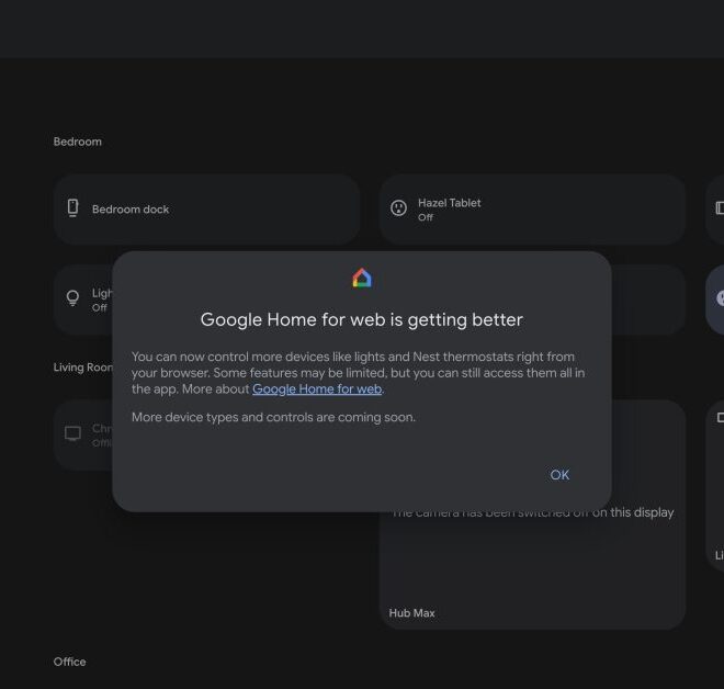 Google Home web app can now control lights, more devices