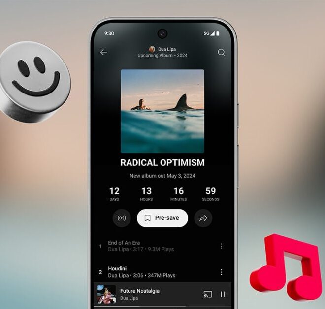 YouTube Music adding album Pre-saves with countdowns