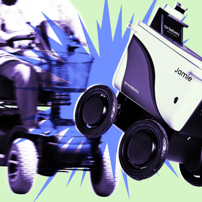 Delivery Robot Torments Disabled Man