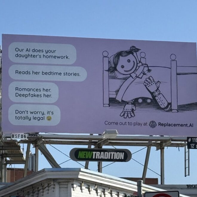 Bystanders Horrified by Slightly-Too-Honest AI Billboard
