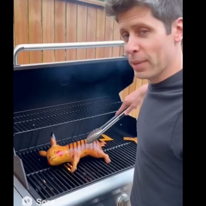 Horrific Sora 2 Video Shows Sam Altman Grilling a Dead Pikachu