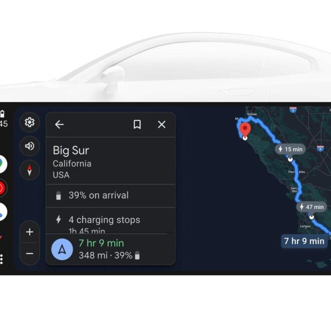 Android Auto adding Google Maps EV filters for charging stations