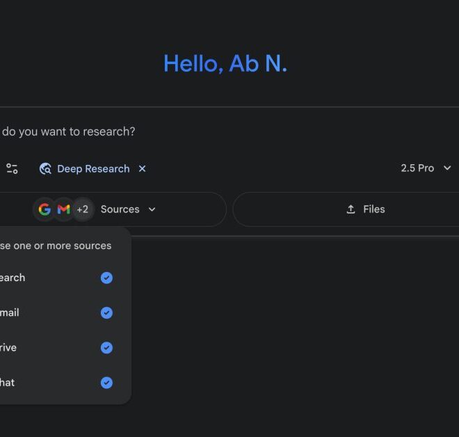 Gemini Deep Research can tap into your Gmail and Google Drive