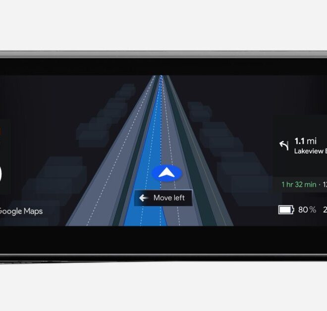 Google Maps live lane guidance uses Android Automotive camera