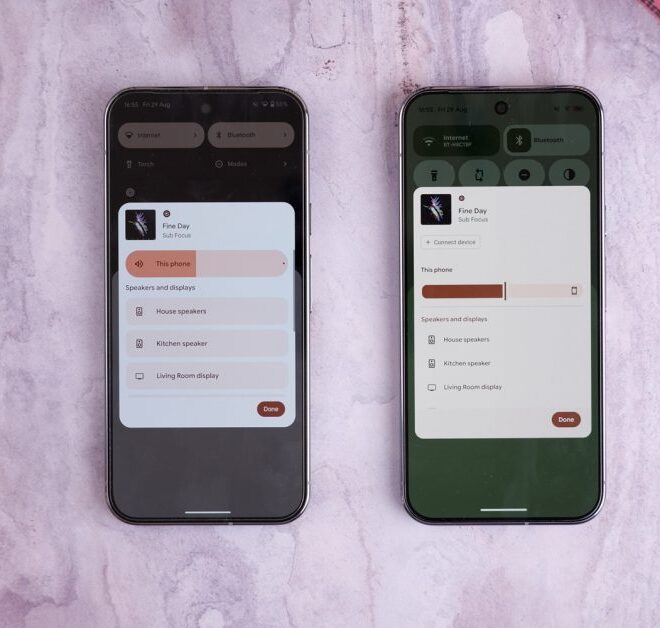 Android preps media switcher transfers, new Find Hub sharing