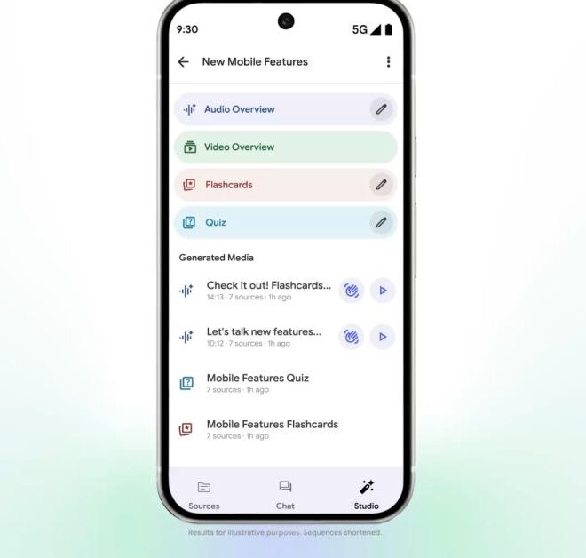 NotebookLM for Android, iOS update adds flashcards and quizzes 