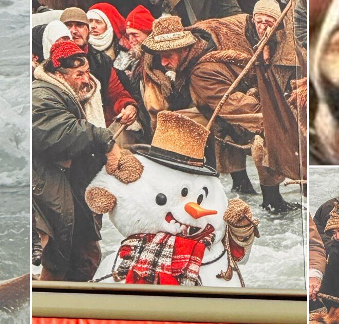 Town’s Huge Christmas Mural Was Generated Using AI, Resulting in Ghastly Chthonic Horrors