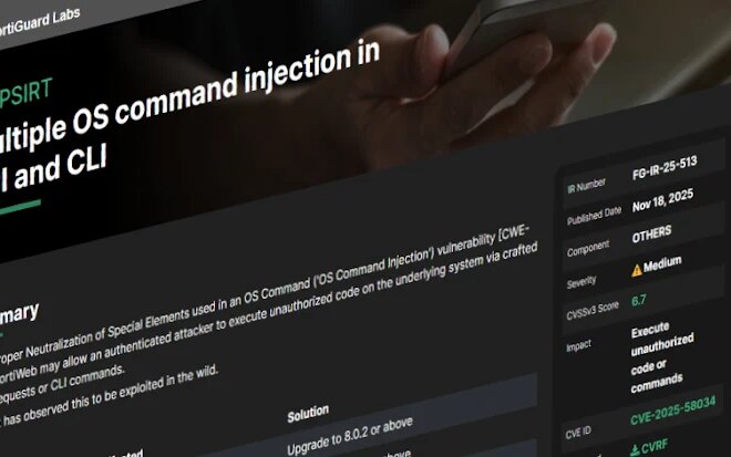 Fortinet Warns of New FortiWeb CVE-2025-58034 Vulnerability Exploited in the Wild