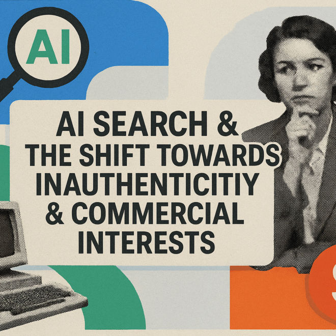 AI search & the shift towards inauthenticity & commercial interests