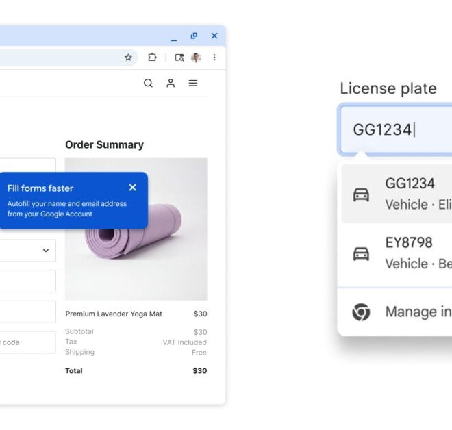 Chrome Autofill getting two-line design, Google Wallet integration