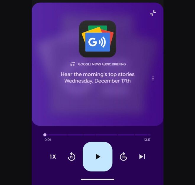 ‘Google News Audio Briefing’ rolling out on Android