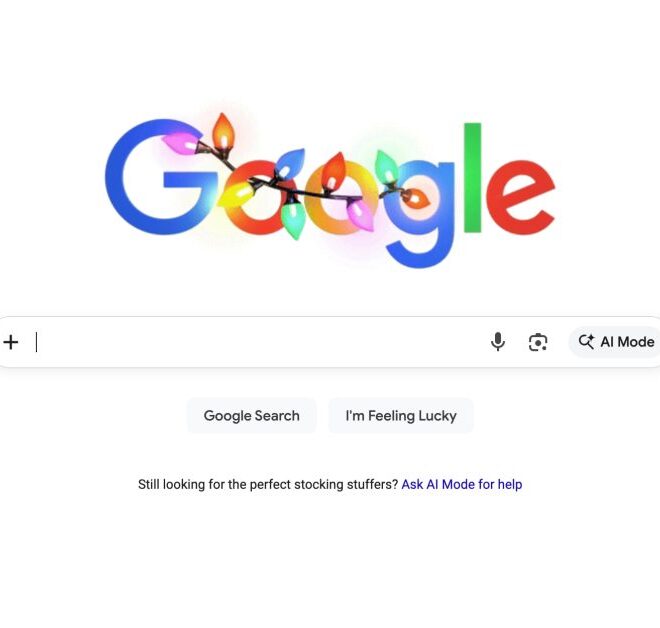 The Google Search homepage adds a ‘plus’ menu