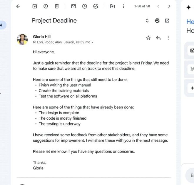 New Gmail AI features replacing Gemini side panel for some