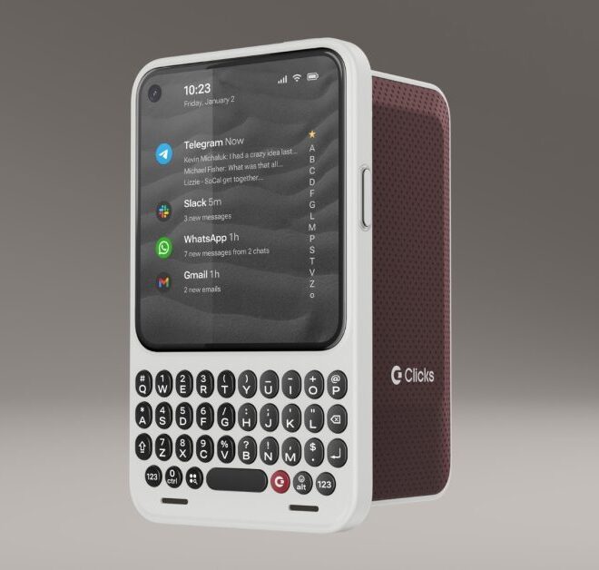 Clicks Communicator is an Android phone with a keyboard