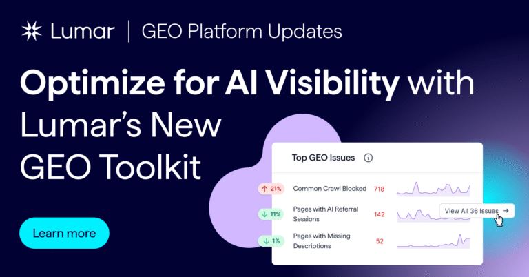 Optimize for AI Visibility with Lumar’s New GEO Toolkit
