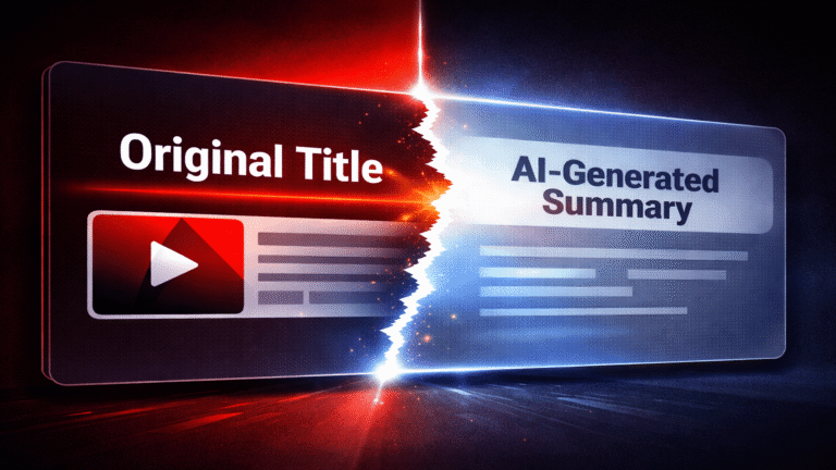 YouTube test replaces video titles with AI summaries
