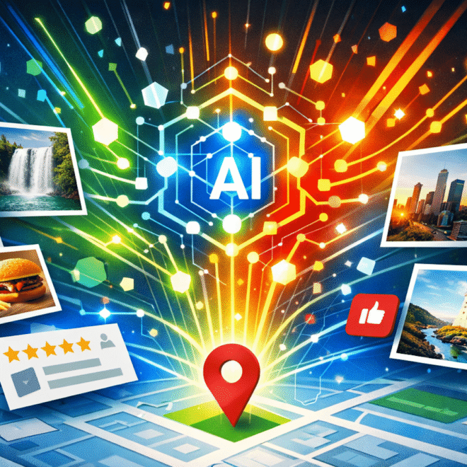 Local Guides redesign, AI captions, photo sharing