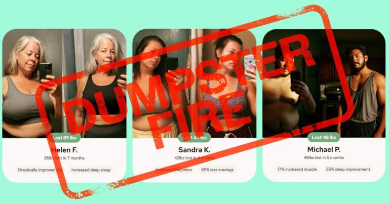 Why Is the New York Times Laundering the Reputation of a Sleazy AI Startup That’s Selling GLP-1s via a Dishonest Dumpster Fire of Fake Doctors, Phony Before-and-After Pictures, a Warning From the FDA, and Other Glaring Red Flags?