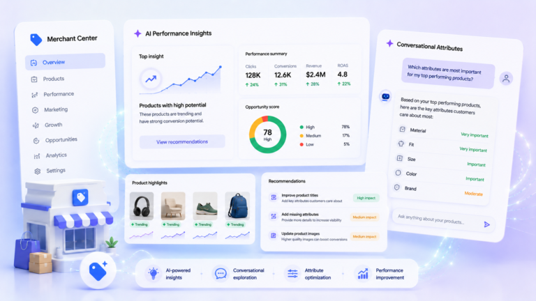 Google launches AI Performance Insights and Conversational Attributes in Merchant Center