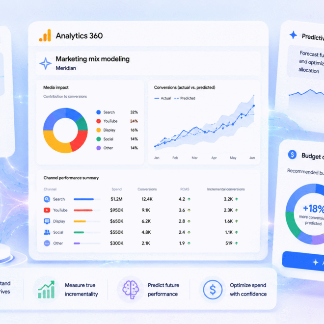 Google brings Meridian marketing mix modeling into Analytics 360
