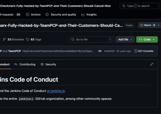 TeamPCP Compromises Checkmarx Jenkins AST Plugin Weeks After KICS Supply Chain Attack