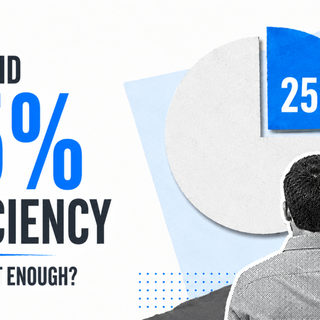 When did 25% efficiency become not enough?