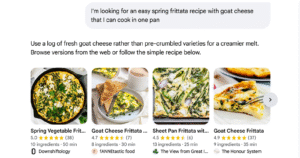 Google Puts Recipe Links At Top Of AI Mode Responses